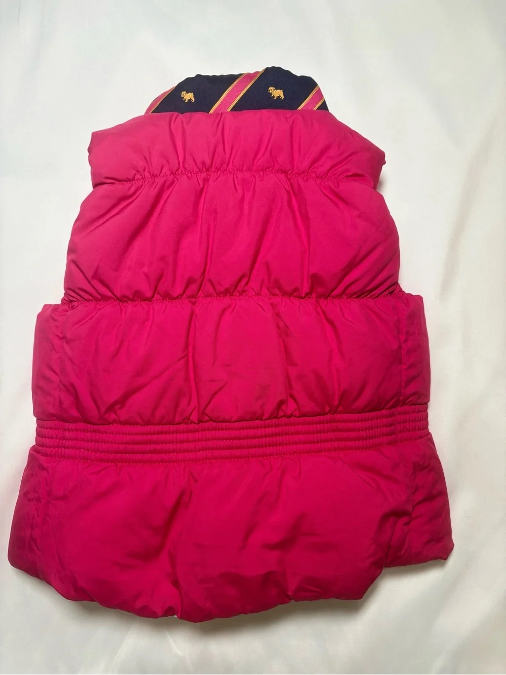 Ralph Lauren Reversible Hot Pink/Creamy White Quilted Down Puffer Vest  12 Month